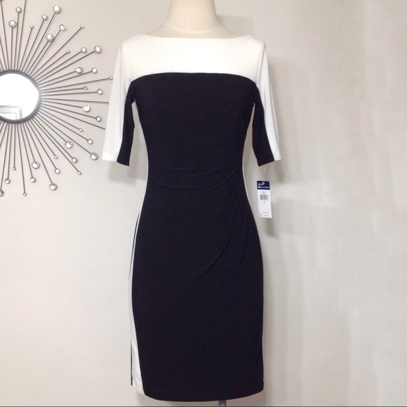 chaps colorblock sheath dress